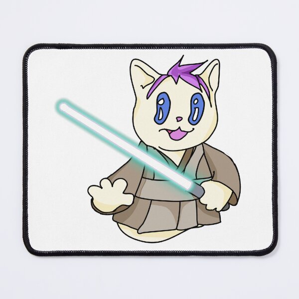 Item preview, Half Cat Jedi White designed and sold by Milk on Cake.
