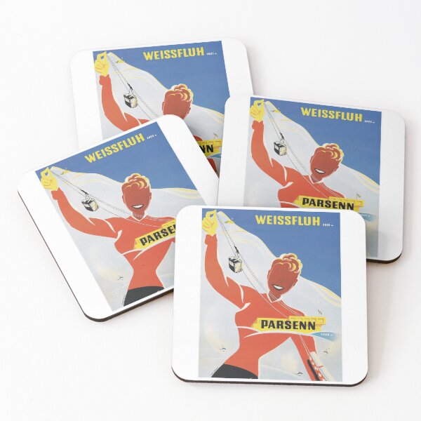 Item preview, Parsenn, Switzerland - Vintage Skiing Poster designed and sold by BASlade93.