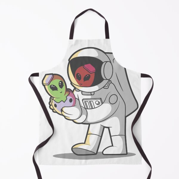 Item preview, Astronaut with Baby Alien – Cute Space Cartoon Design designed and sold by Fandraw.