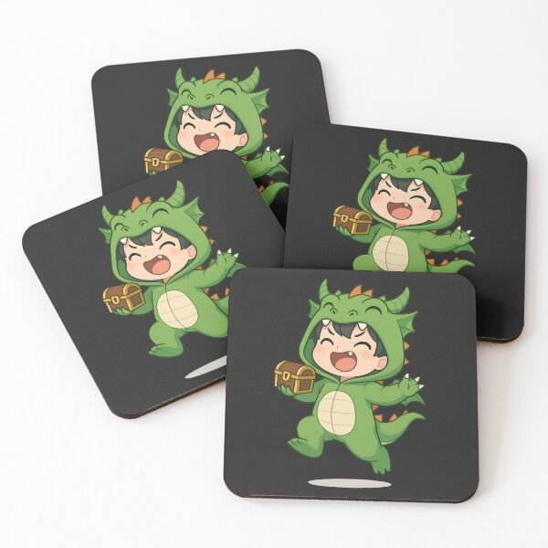 Aperçu de l'œuvre Sweat à capuche Dragon Aventurier – Adorable dragon vert avec coffre au trésor créée et vendue par ColorSplash123.