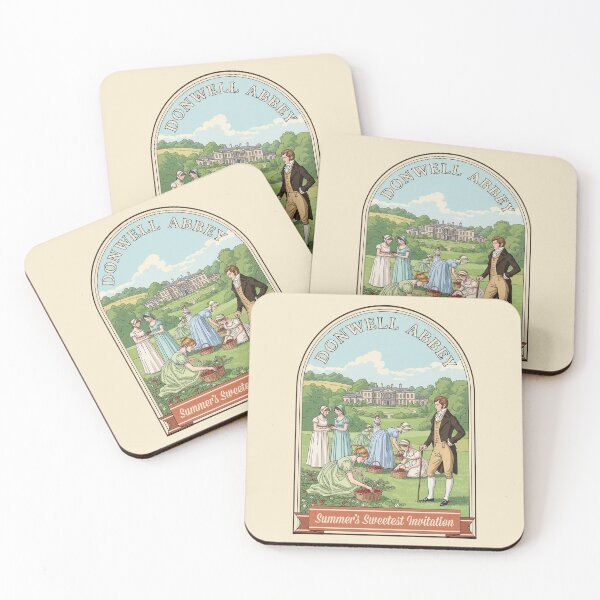 Item preview, Donwell Abbey Sticker, Jane Austen Emma Art, Regency Era Strawberry Picking Scene, Vintage Travel Design designed and sold by JakaLeMarque.