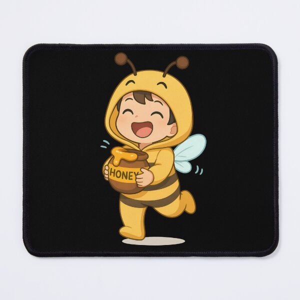 Item preview, Cheerful Bee – Cute Yellow Bee Hoodie with Honey Pot designed and sold by ColorSplash123.