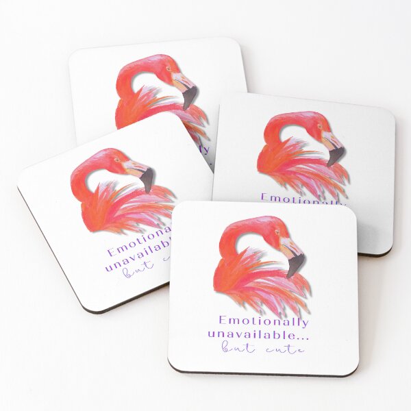 Item preview, Sarcastic Flamingo – Emotionally Unavailable Animal Quote Illustration designed and sold by SillentDesign.