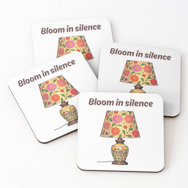 Item preview, Bloom in Silence - Flower Lamp Artwork - Stoicism Quote designed and sold by LexaArtworks.
