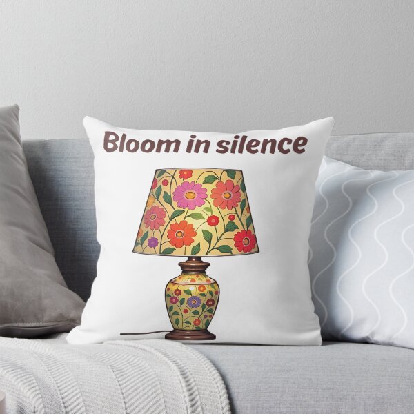 Aperçu de l'œuvre Fleurir en silence – Lampe à fleurs – Citation stoïcienne créée et vendue par LexaArtworks.