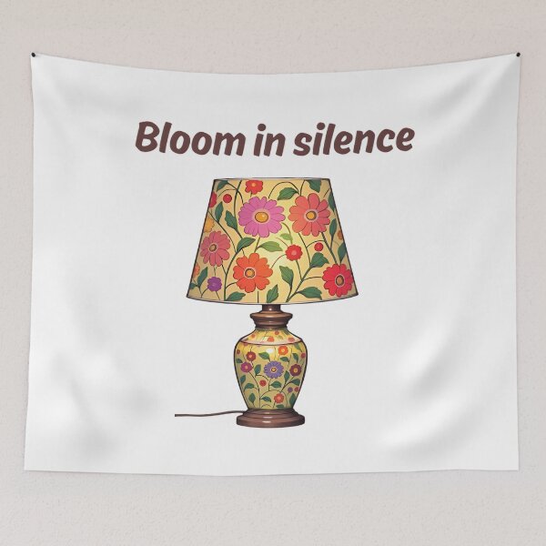 Item preview, Bloom in Silence - Flower Lamp Artwork - Stoicism Quote designed and sold by LexaArtworks.