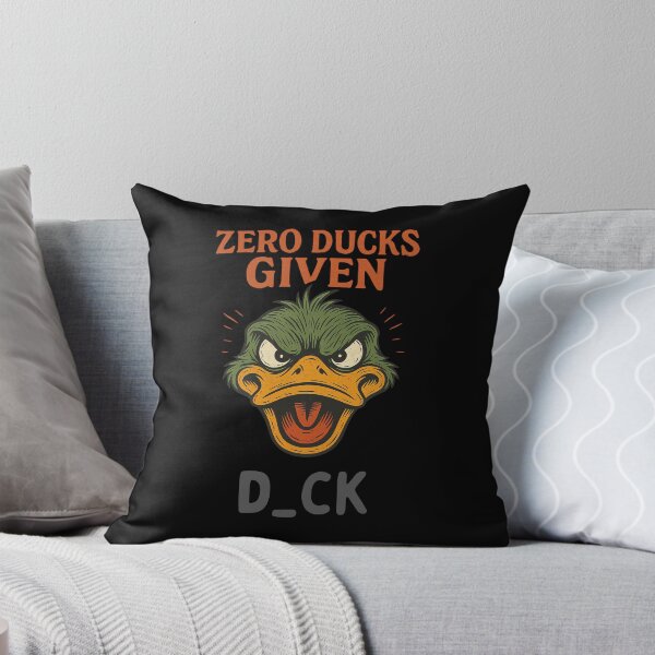 Item preview, Zero Ducks Given – Funny Retro Angry Duck Cartoon Design designed and sold by NatureStyle555.