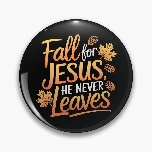 Item preview, Fall for Jesus He Never Leaves Christian Leaf Cross - This gift is for Christians who love autumn and their faith. designed and sold by ZyziowskyArt.