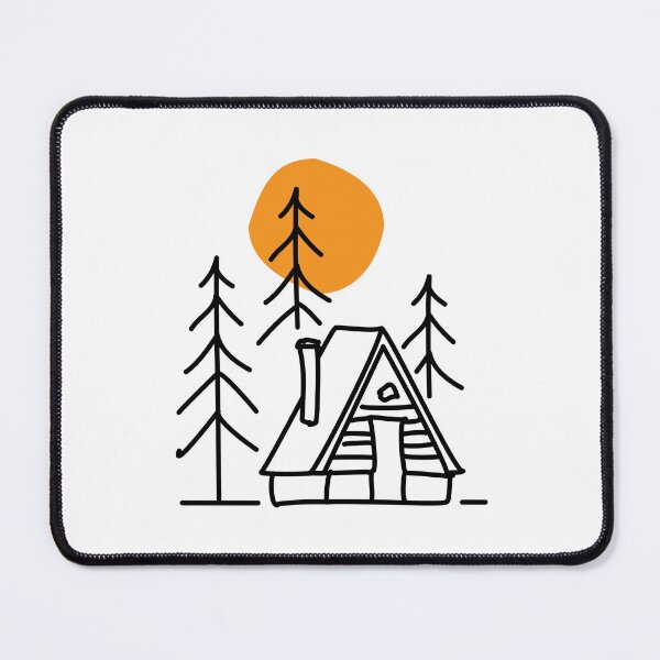 Item preview, Cozy Cabin in the Woods – Minimalist Forest Art designed and sold by Fandraw.