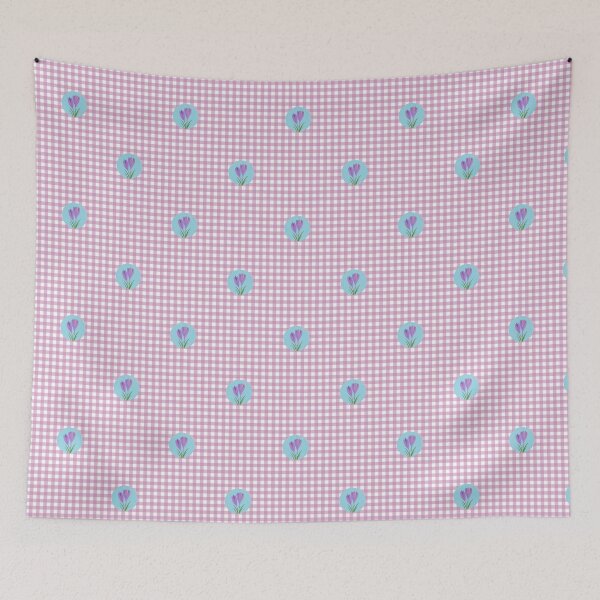 Item preview, Crocus Gingham Pattern Illustration – Delicate Lilac Purple Check designed and sold by ViDESIGN-Vita.