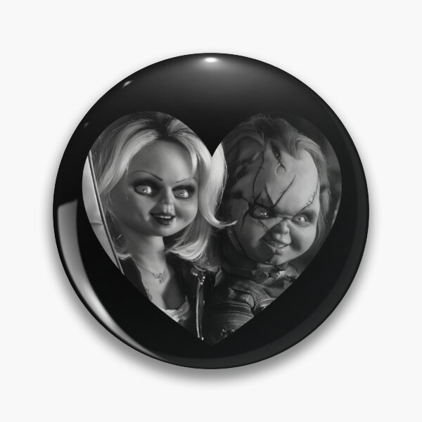 Item preview, Chucky and Tiffany Heart in Black and White designed and sold by cemetery girl.