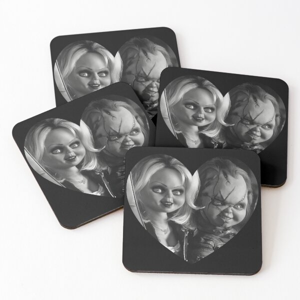 Item preview, Chucky and Tiffany Heart in Black and White designed and sold by cemetery girl.
