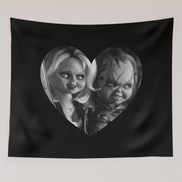 Item preview, Chucky and Tiffany Heart in Black and White designed and sold by cemetery girl.