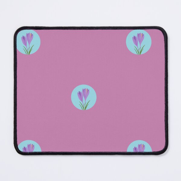 Item preview, Crocus Illustatioh – Delicate Lilac Purple Check designed and sold by ViDESIGN-Vita.