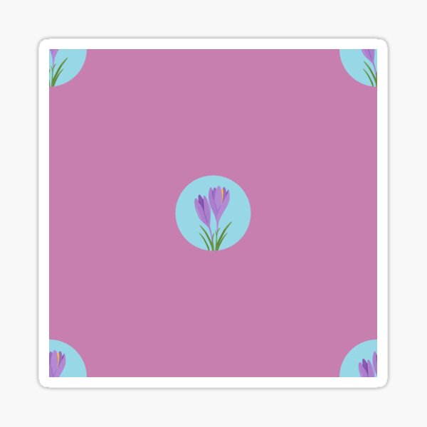 Item preview, Crocus Illustatioh – Delicate Lilac Purple Check designed and sold by ViDESIGN-Vita.