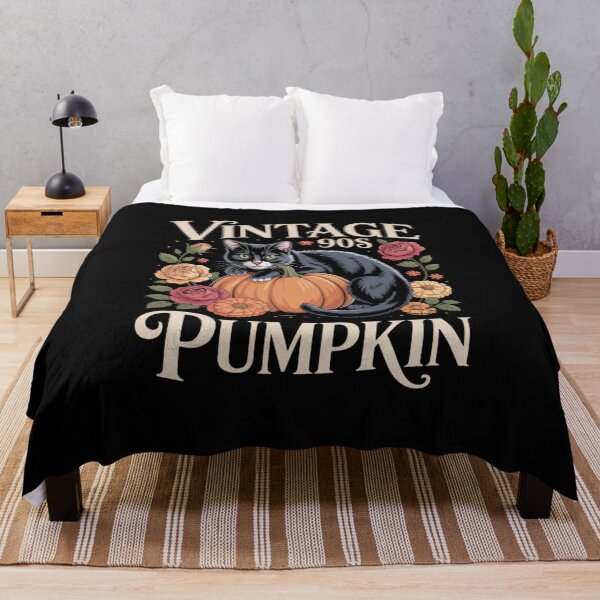 Item preview, Vintage 90s Cat Pumpkin Halloween Retro Floral Spooky Season designed and sold by Mateusz Majcherek.