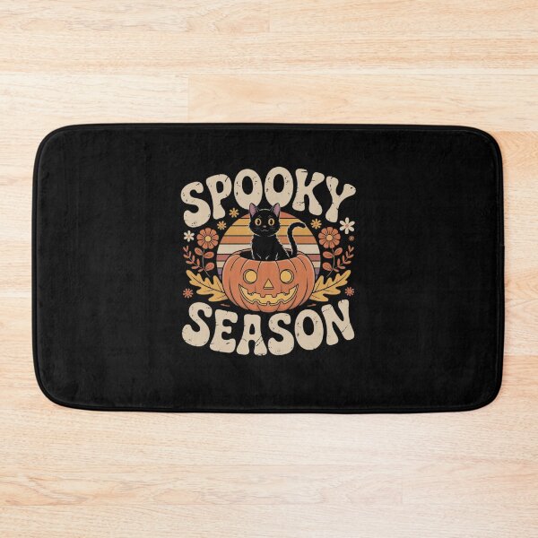 Item preview, Vintage 90s Cat Pumpkin Halloween Retro Floral Spooky Season designed and sold by Mateusz Majcherek.