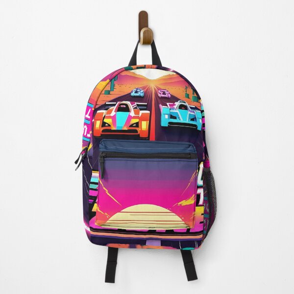 Item preview, Turbo Desert Zone – Retro Pixel Racing Sunset | 16-Bit Arcade Art Print designed and sold by LoliDesignShop.