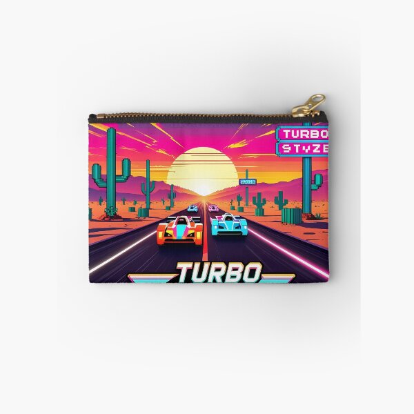 Item preview, Turbo Desert Zone – Retro Pixel Racing Sunset | 16-Bit Arcade Art Print designed and sold by LoliDesignShop.