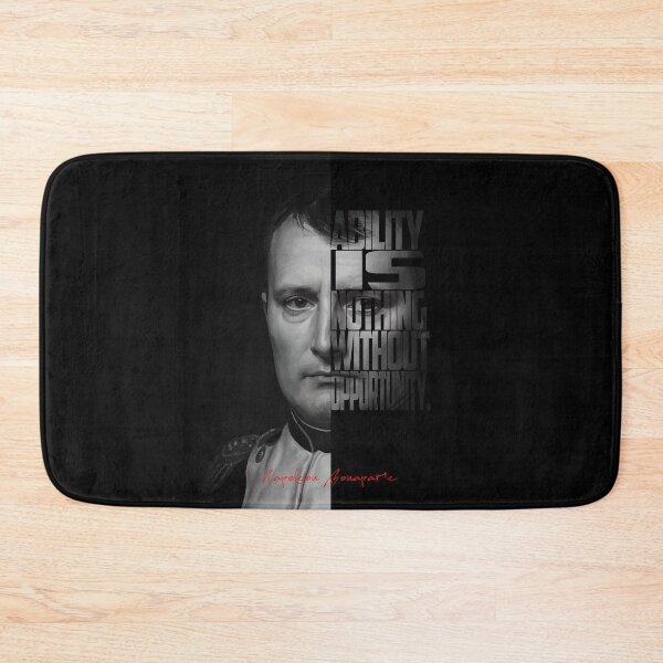 Item preview, Napoleon Bonaparte Portrait – Minimalist Black-and-White Historical Art designed and sold by Enea Kelo.