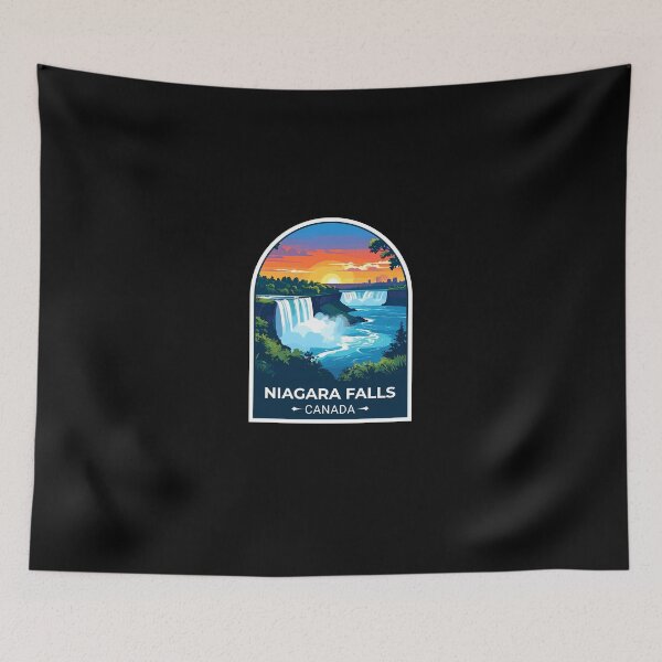 Item preview, A Vintage Travel Illustration of the Niagara Falls - Canada designed and sold by TulipaGraphics.