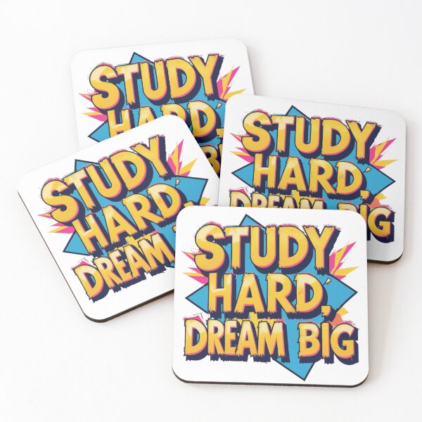 Item preview, Copy of Study Hard Dream Big – Retro Pop Art School Motivation designed and sold by Feel It All Club.