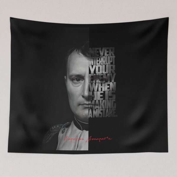 Item preview, Napoleon Bonaparte Portrait – Minimalist Black-and-White Historical Art designed and sold by Enea Kelo.