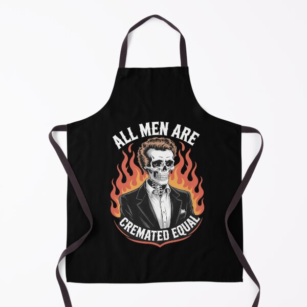 Item preview, All Men Are Cremated Equal Funny Spooky Skeleton Halloween designed and sold by DeadlockCrew.