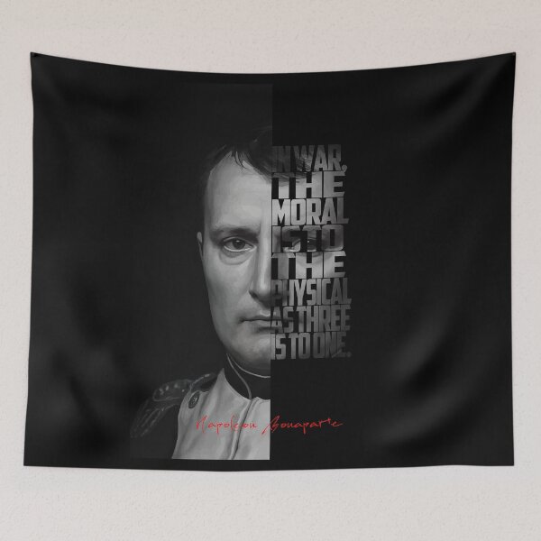 Item preview, Napoleon Bonaparte Portrait – Minimalist Black-and-White Historical Art designed and sold by Enea Kelo.
