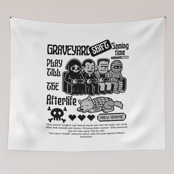 Item preview, One More Round: Graveyard Shift Gaming designed and sold by KomixsDesign.