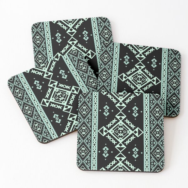Item preview, Black Jade Tribal Ethnic Geometric Pattern Seamless Vector, Traditional Ornamental Textile Art, Bohemian Style Design designed and sold by Jukclassic.
