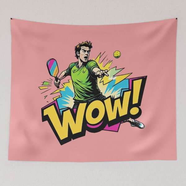 Item preview, WOW!! Pickleball Comic Burst – Mid-Swing Action designed and sold by RickGoulet.