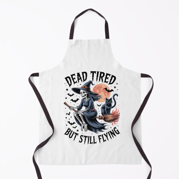 Item preview, Dead Tired But Still Flying Witch Skeleton designed and sold by DeadlockCrew.