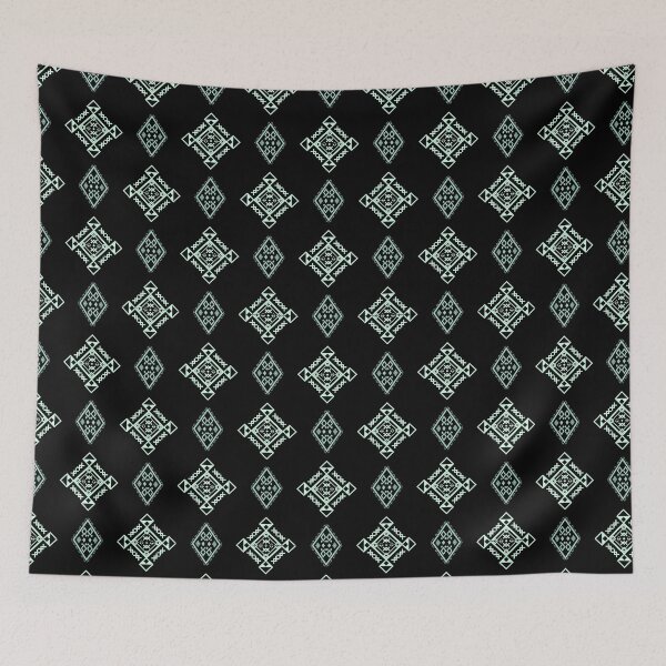 Item preview, Black Jade Tribal Ethnic Geometric Pattern Seamless Vector, Traditional Ornamental Textile Art, Bohemian Style Design designed and sold by Jukclassic.
