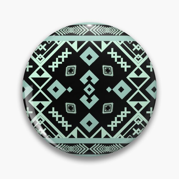 Item preview, Seamless black jade tribal geometric pattern with ethnic ornamental design for textile, fashion, and decorative purposes designed and sold by Jukclassic.