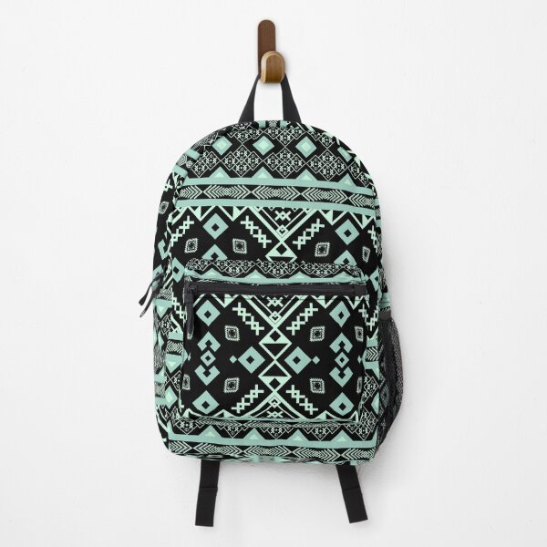 Item preview, Seamless black jade tribal geometric pattern with ethnic ornamental design for textile, fashion, and decorative purposes designed and sold by Jukclassic.