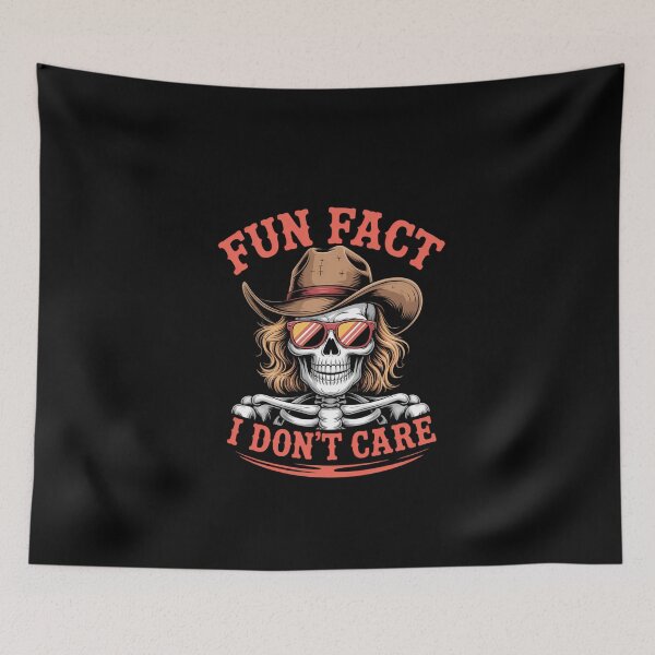 Item preview, Funny Skeleton Cowgirl with Sunglasses Fun Fact I Don’t Care designed and sold by DeadlockCrew.