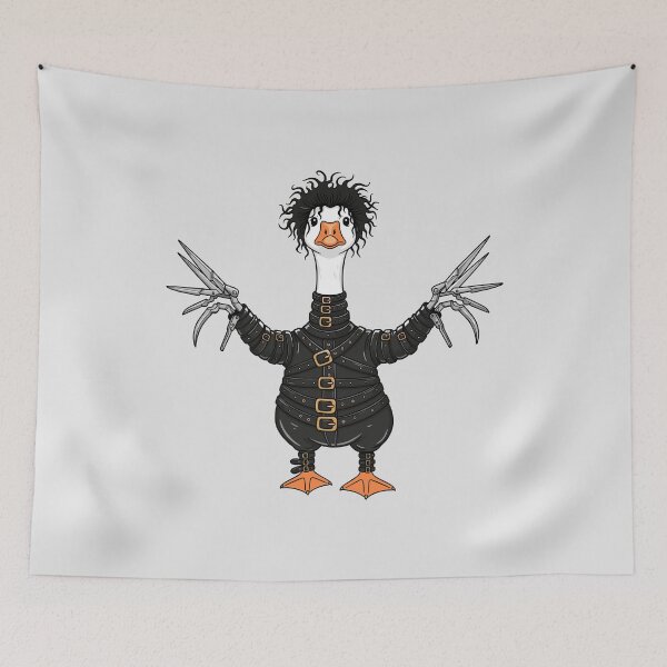 Item preview, Goose wearing an Edward Scissorhands costume  designed and sold by FatBirdie.