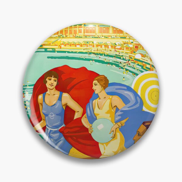 Item preview, Art Deco Oostende Belgium Beach Poster designed and sold by TeeARTHY.
