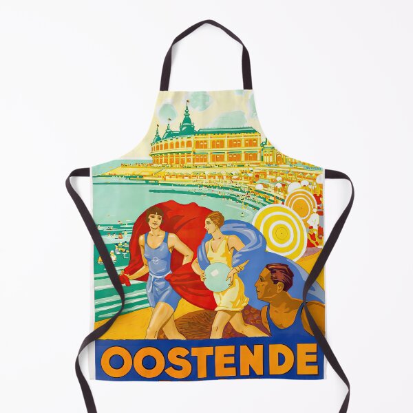 Item preview, Art Deco Oostende Belgium Beach Poster designed and sold by TeeARTHY.