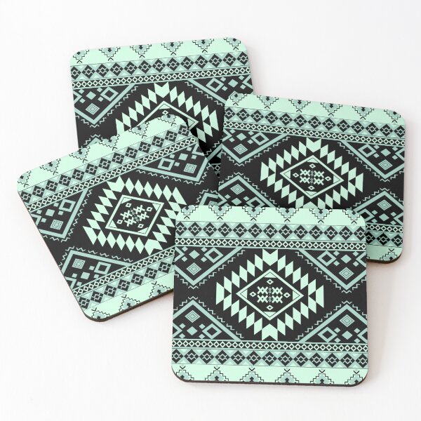 Item preview, Black Jade Tribal Ethnic Geometric Pattern Seamless Vector, Traditional Ornamental Textile Art, Bohemian Style Design designed and sold by Jukclassic.