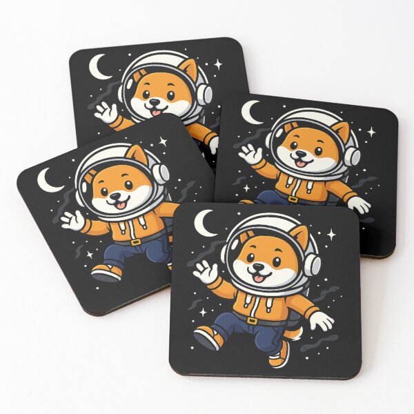 Item preview, Floki Inu - The Jumping Astronaut Inu designed and sold by DigitaledbyTailor.
