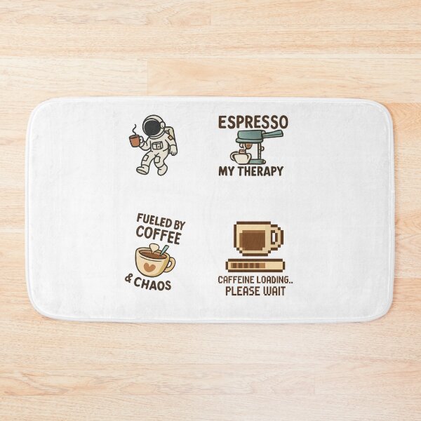 Item preview, Coffee Chaos Sticker Set – Astronaut, Espresso & Motivation designed and sold by Created by Aia.
