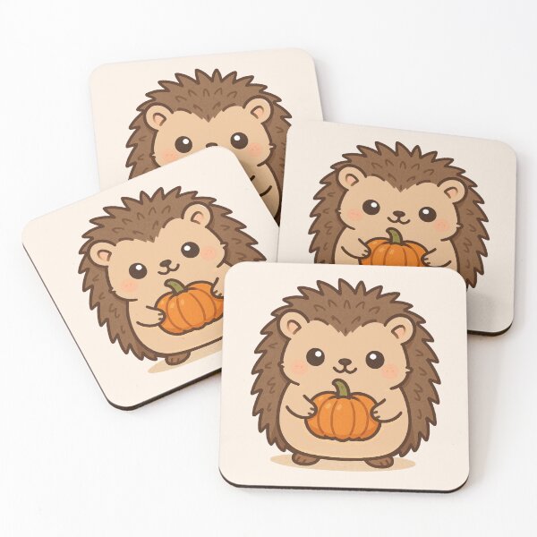 Artikelvorschau, Kawaii Igel mit Mini-Kürbis – Süßes Herbst-Tier-Design entworfen und verkauft von Queen Kaffeine.