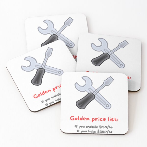 Item preview, Golden Price List – Funny Mechanic Design - Mechanic Joke designed and sold by VibeWear11.