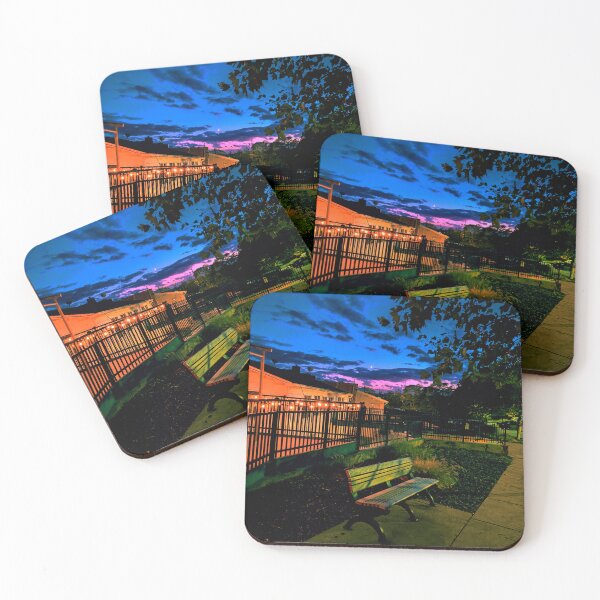 Item preview, Tranquil City Bench in the Evening designed and sold by 1024-Befoozally.