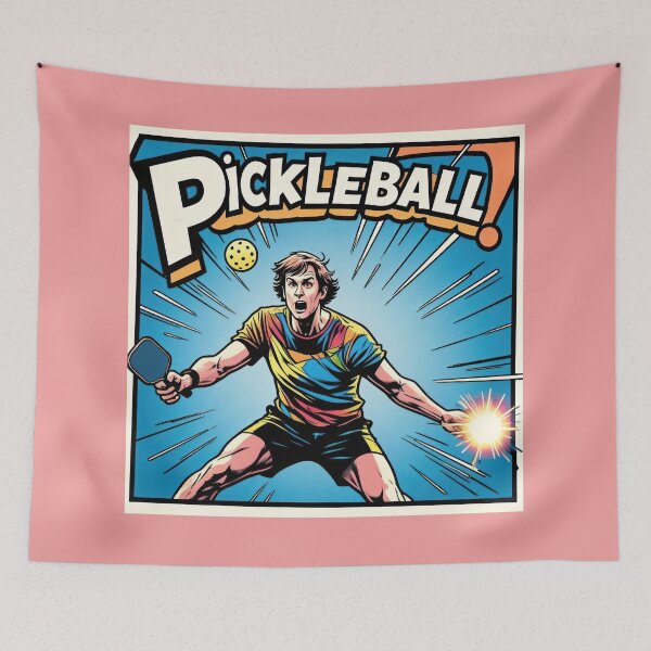 Item preview, Pickleball Power Smash – Comic Style Action Burst designed and sold by RickGoulet.