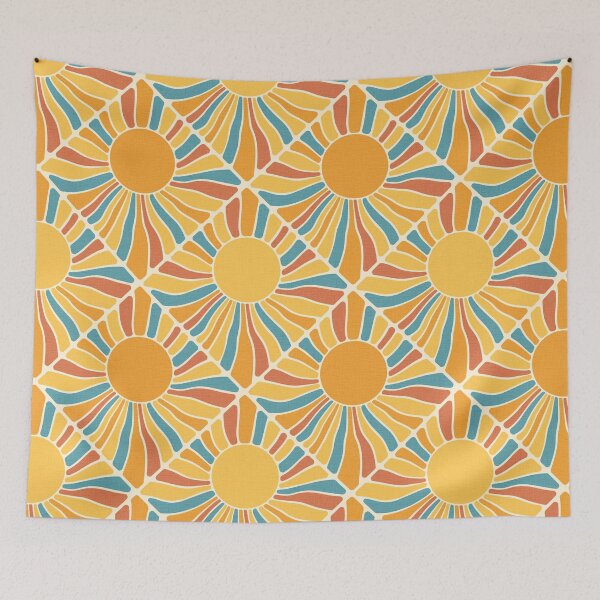 Item preview, 70th Retro sun, sunshine pattern designed and sold by iclipart.