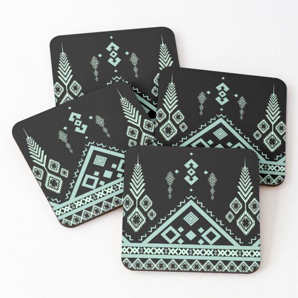 Item preview, Black Jade Tribal Ethnic Geometric Pattern Seamless Vector, Traditional Ornamental Textile Art, Bohemian Style Design designed and sold by Jukclassic.