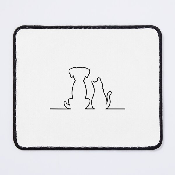 Artikelvorschau, Minimalistische Haustier-Silhouette – Katze und Hund zusammen 3 entworfen und verkauft von SsjAlban.